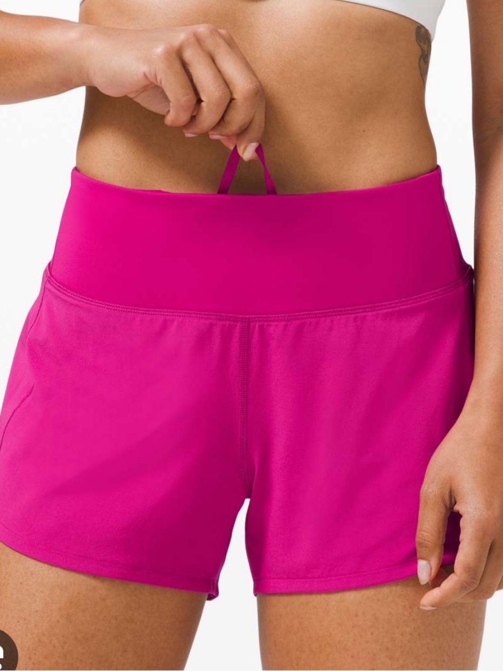 Lululemon Athletica Speed Up Mid Rise Lined Shorts 4” Ripened Raspberry - Picture 2 of 5